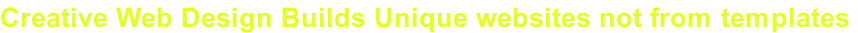 Creative Web Design Builds Unique websites not from templates
